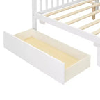 Lit de maison en bois moderne pleine grandeur Luxystar avec 2 tiroirs et têtes de lit