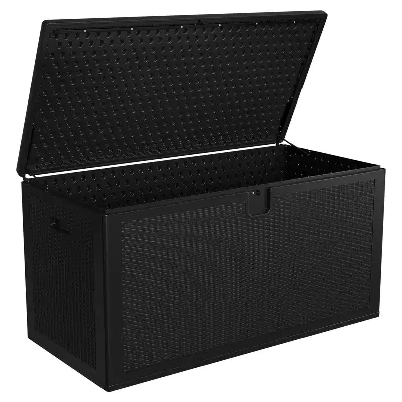 Grand coffre de rangement de 568 litres en résine – Conteneur de rangement extérieur étanche et résistant aux intempéries – Couvercle verrouillable, robuste