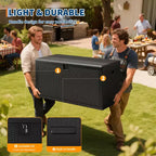 Grand coffre de rangement de 568 litres en résine – Conteneur de rangement extérieur étanche et résistant aux intempéries – Couvercle verrouillable, robuste