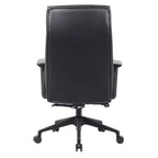 Chaise de bureau de direction Maxwell à dossier haut et revêtement en cuir PU, hauteur et accoudoirs réglables, mécanisme synchrone et pivotant à 360°, chaise de bureau ergonomique