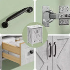 Meuble sous-vasque moderne de 24/30 pouces avec évier en céramique, 2 portes, 1 tiroir, meuble de salle de bain autoportant au design contemporain pour vos salles de bain