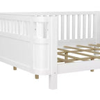 Cadre de lit plateforme Queen Size Whisen en bois, lit Queen Size bas en bois avec rails et barrières de sécurité pour filles et garçons