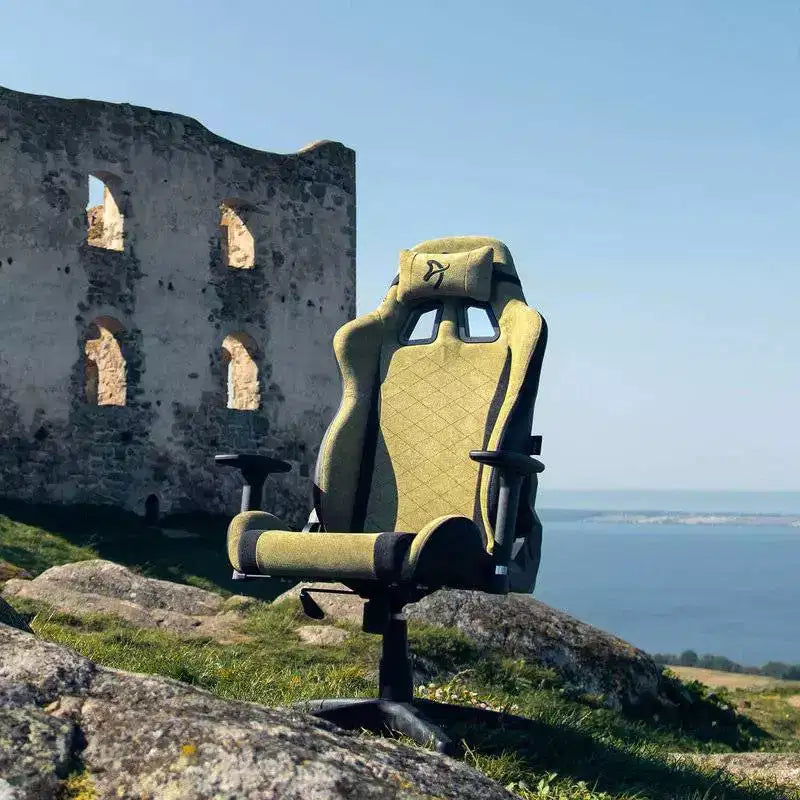 Chaise de bureau et de jeu Arozzi Avanti en tissu doux avec oreillers de soutien doux pour le cou et les lombaires