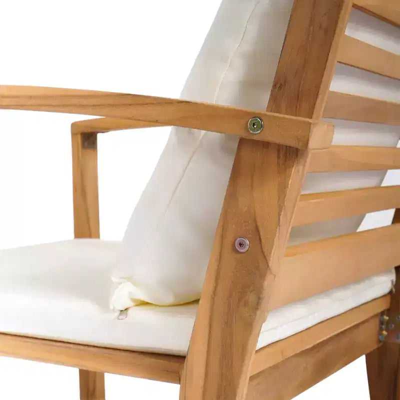 vidaXL Salon de jardin en acacia massif et polyester Naturel