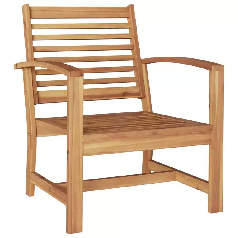 vidaXL Salon de jardin en acacia massif et polyester Naturel