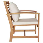vidaXL Salon de jardin en acacia massif et polyester Naturel
