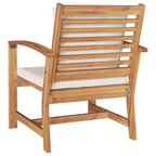 vidaXL Salon de jardin en acacia massif et polyester Naturel
