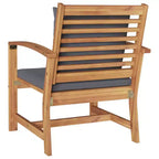 vidaXL Salon de jardin en acacia massif et polyester Naturel