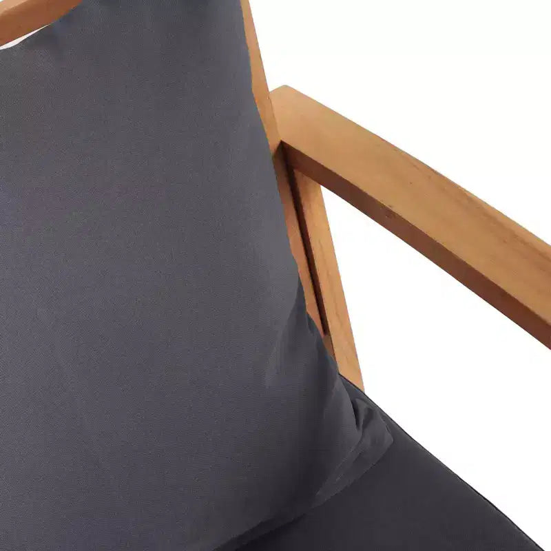 vidaXL Salon de jardin en acacia massif et polyester Naturel
