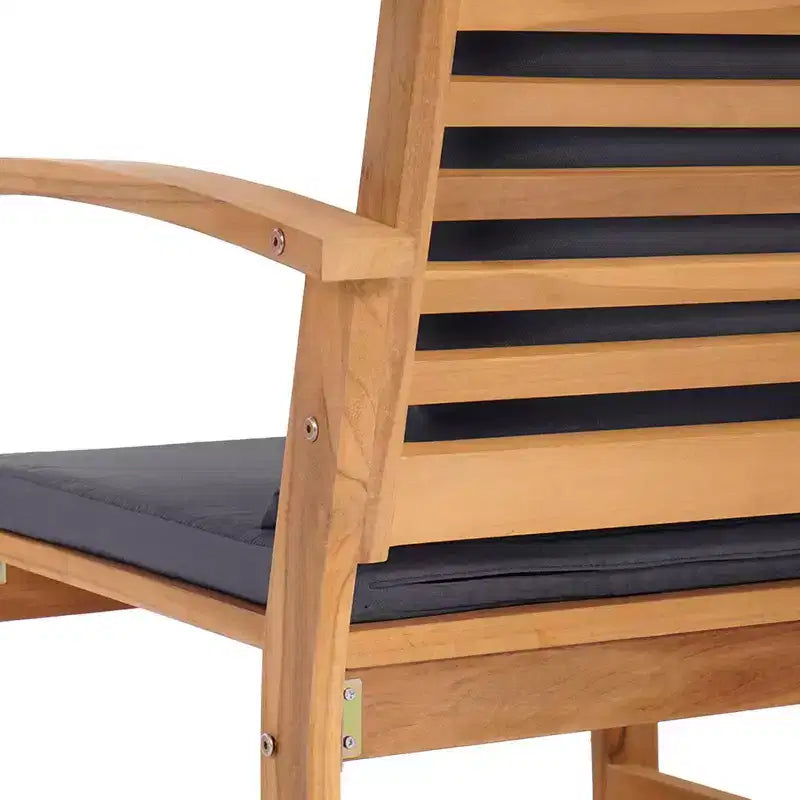 vidaXL Salon de jardin en acacia massif et polyester Naturel