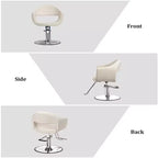 Fauteuil de salon de coiffure Karl Home avec motif de losanges saisissant et assise extra large