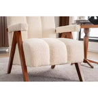 ModernLuxe Fauteuil d'appoint rembourré, Fauteuil simple, Fauteuil ergonomique, Fauteuil de lecture rembourré, Fauteuil de loisirs, Chenille