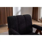 ModernLuxe Fauteuil d'appoint rembourré, Fauteuil simple, Fauteuil ergonomique, Fauteuil de lecture rembourré, Fauteuil de loisirs, Chenille