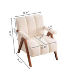 ModernLuxe Fauteuil d'appoint rembourré, Fauteuil simple, Fauteuil ergonomique, Fauteuil de lecture rembourré, Fauteuil de loisirs, Chenille