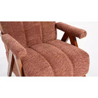 ModernLuxe Fauteuil d'appoint rembourré, Fauteuil simple, Fauteuil ergonomique, Fauteuil de lecture rembourré, Fauteuil de loisirs, Chenille