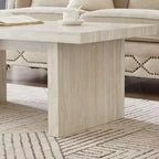 Table basse de salon moderne en similicuir marbre Cavira de Roundhill Furniture