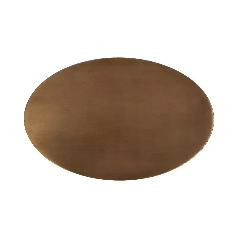 Table d'appoint en métal ovale Kate and Laurel Natalli, doré, 14x9x28