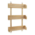 Rev-A-Shelf Pullout Wall Storage Organizer for Kitchen Cabinets, Sliding Door Mounted Spice Rack with 3 Adjustable Shelves, Maple Wood, 4ASR-15
