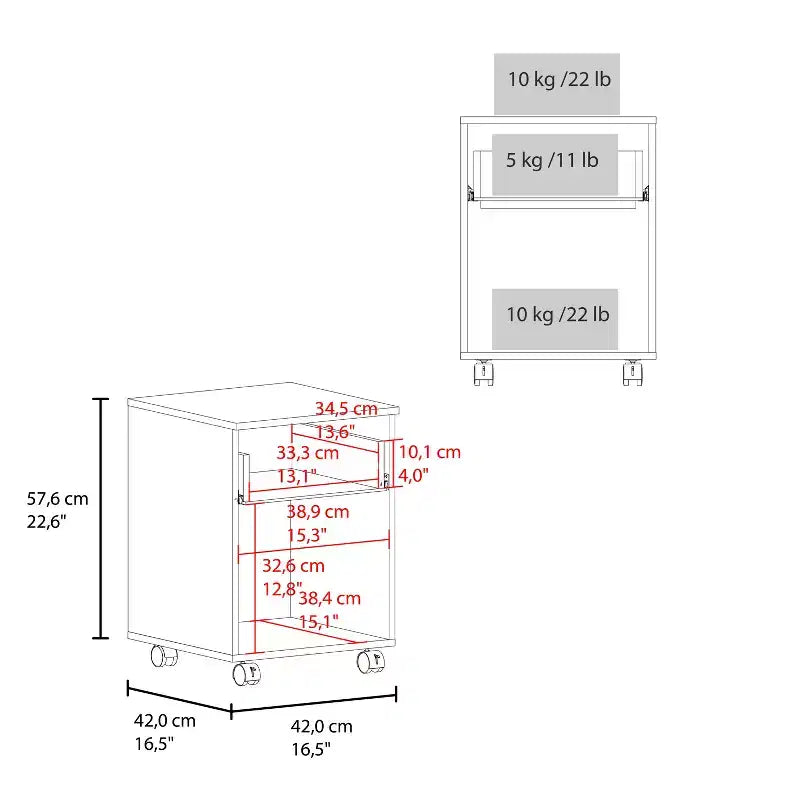 Table de chevet moderne épurée Ethan à étagères ouvertes pour chambre ou salon