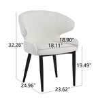 Chaises de salle à manger rembourrées modernes Nellie GDFStudio avec dossier incurvé
