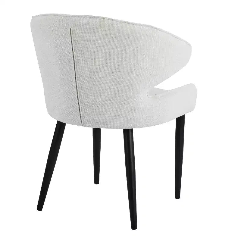 Chaises de salle à manger rembourrées modernes Nellie GDFStudio avec dossier incurvé