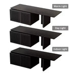 JVNOXK Meuble TV extensible de 153 à 214 cm pour téléviseurs jusqu'à 55 pouces, meuble TV moderne, centre de divertissement avec rangement, pour salon, chambre, noyer