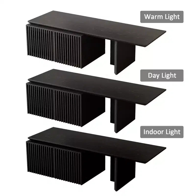 JVNOXK Meuble TV extensible de 153 à 214 cm pour téléviseurs jusqu'à 55 pouces, meuble TV moderne, centre de divertissement avec rangement, pour salon, chambre, noyer