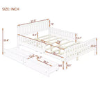 Lit plateforme entièrement en bois avec barrières de sécurité et 2 tiroirs de rangement, gris