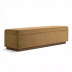Banc de rangement capitonné en velours moderne de 60 po, élégant banc de salon avec rangement dissimulé, banc de bout de lit et d'entrée - Panipeachy