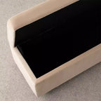 Banc de rangement capitonné en velours moderne de 60 po, élégant banc de salon avec rangement dissimulé, banc de bout de lit et d'entrée - Panipeachy