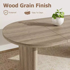 Ensemble table à manger ovale avec chaises de salle à manger rembourrées, table de cuisine avec base en bois robuste, chaise de salle à manger à dossier haut en bois massif pour la cuisine