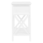 Table de chevet Karl Home à un tiroir en bois manufacturé (lot de 2)