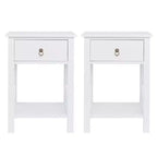 Table de chevet Karl Home à un tiroir en bois manufacturé (lot de 2)