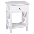 Table de chevet Karl Home à un tiroir en bois manufacturé (lot de 2)