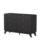 Commode Karl Home de 47 po avec double rangée de 6 tiroirs
