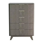 Karl Home Commode 5 Tiroirs Grille Panneaux de Particules P2 Panneaux de Fibres 30 po L.