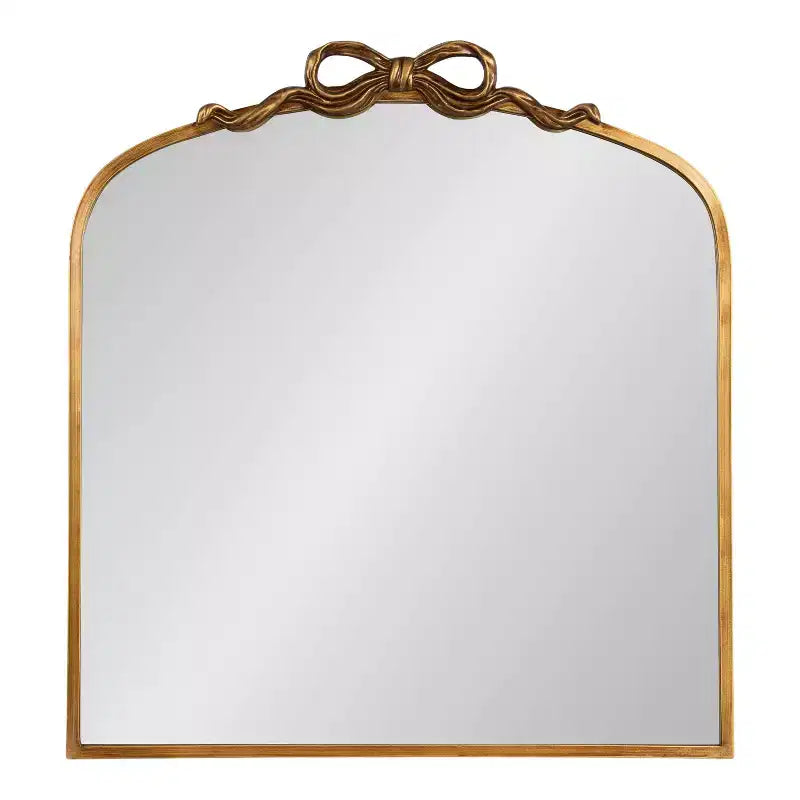 Miroir arqué avec ruban Arendahl de Kate and Laurel, doré, 28x30