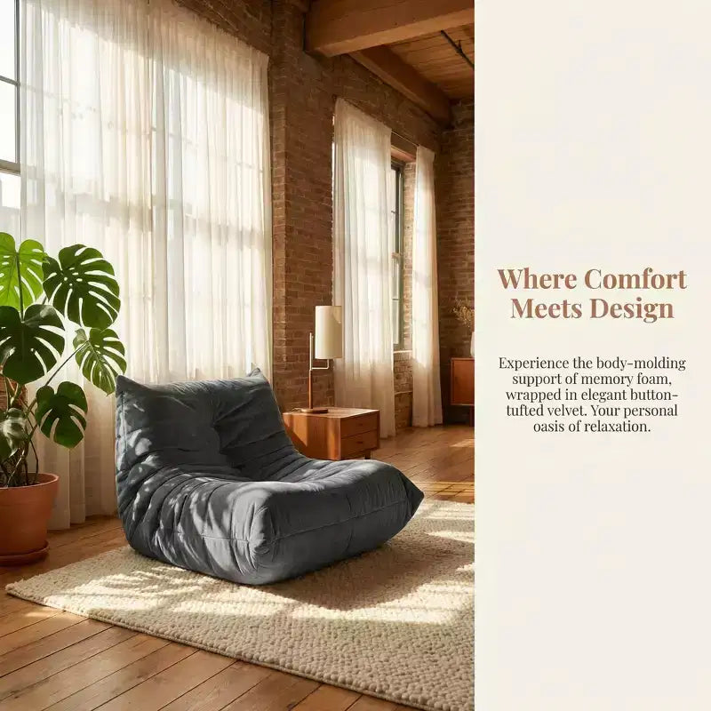Canapé géant poire pour le sol, canapé paresseux en mousse à mémoire de forme pour adultes, grand pouf en simili cuir sans accoudoirs pour salon, chambre, dortoir, bureau