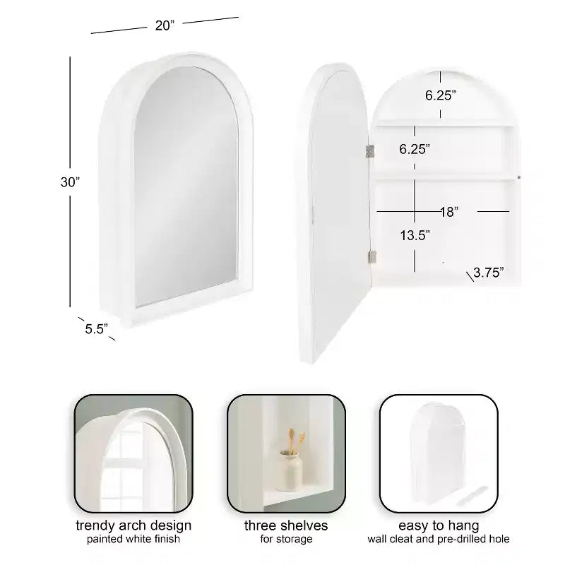 Meuble-lavabo mural avec miroir et arche Herenshaw DesignOvation