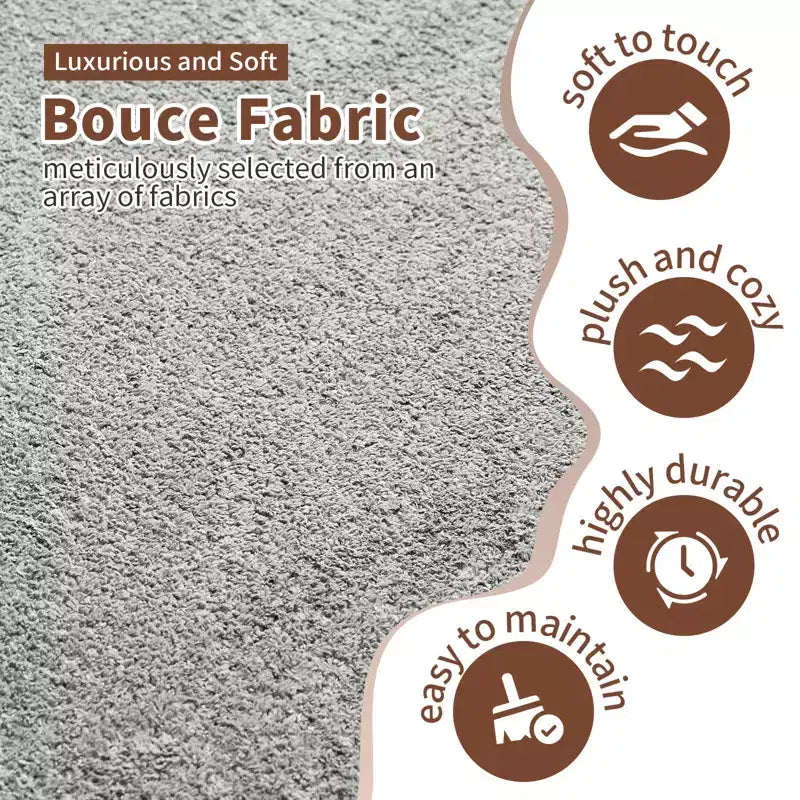 Canapé modulaire MAYEERTY incurvé en velours 5 places avec coussins décoratifs