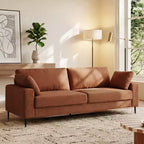 Canapé 2 places de 183 cm, canapé à accoudoirs évasés de style moderne du milieu du siècle, canapé rembourré à assise profonde pour salon, appartement, petits espaces