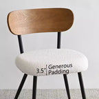 Ensemble de salle à manger rond moderne 5 pièces, ensemble de salle à manger de cuisine sur pied de 39,5 po avec 4 chaises rembourrées en tissu bouclé pour la cuisine et la salle à manger - Panipeachy