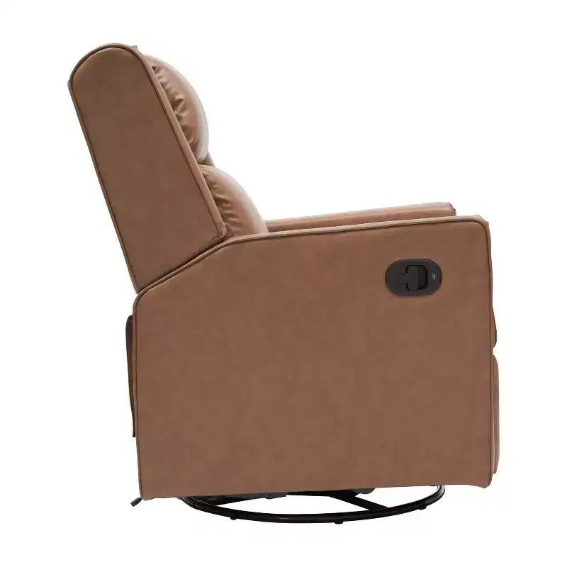 Fauteuil inclinable pivotant Emma et Oliver avec ports de charge USB/USB-C, fauteuil inclinable pivotant manuel à 270 degrés