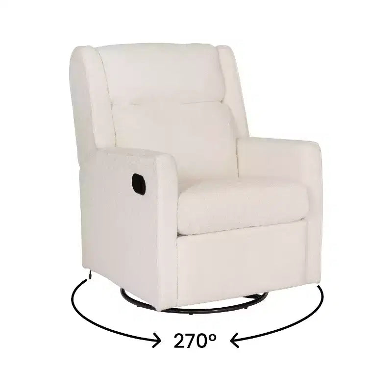 Fauteuil inclinable pivotant Emma et Oliver avec ports de charge USB/USB-C, fauteuil inclinable pivotant manuel à 270 degrés