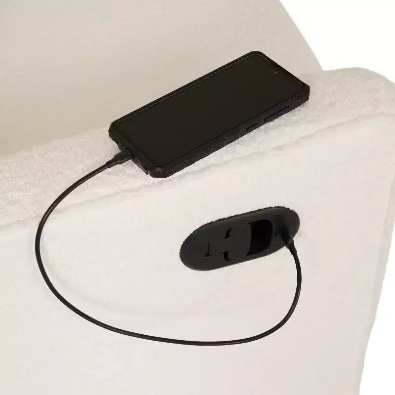 Fauteuil inclinable pivotant Emma et Oliver avec ports de charge USB/USB-C, fauteuil inclinable pivotant manuel à 270 degrés