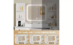 DEXYLLO Coiffeuse avec lumières, coiffeuse LED avec miroir éclairé, station de recharge, ensemble de coiffeuse RVB avec 3 tiroirs