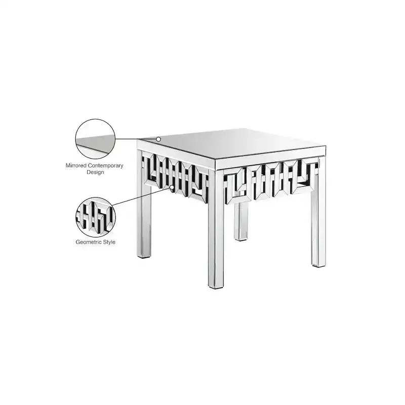 Table d'appoint miroir Aria Meridian Furniture