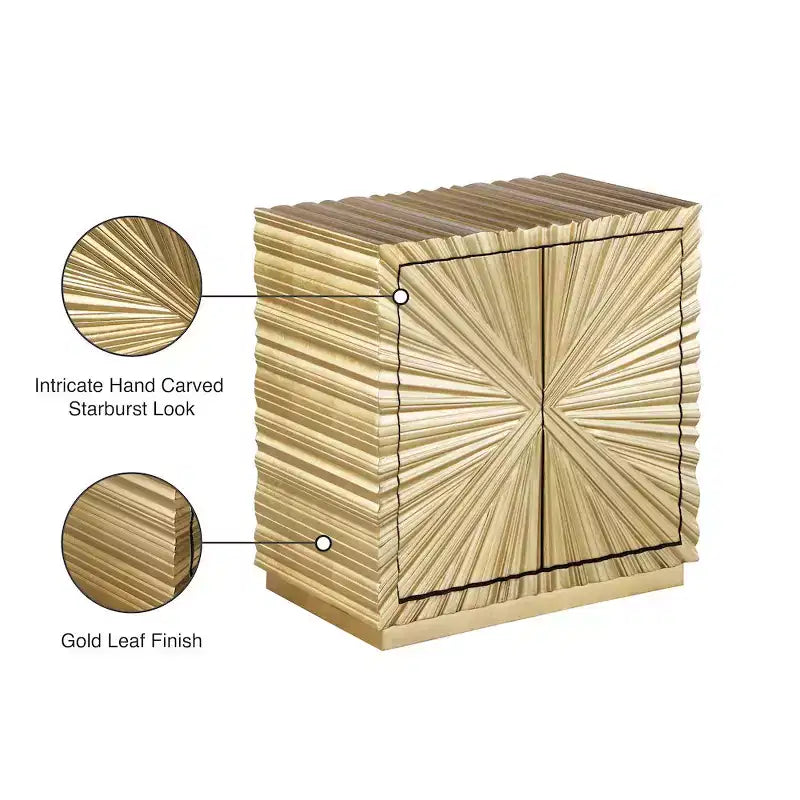 Table d'appoint Meridian Furniture Golda dorée