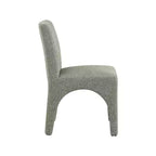 Meridian Furniture Gramercy – Chaises de salle à manger en tissu texturé lin vert, lot de 2