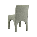 Meridian Furniture Gramercy – Chaises de salle à manger en tissu texturé lin vert, lot de 2